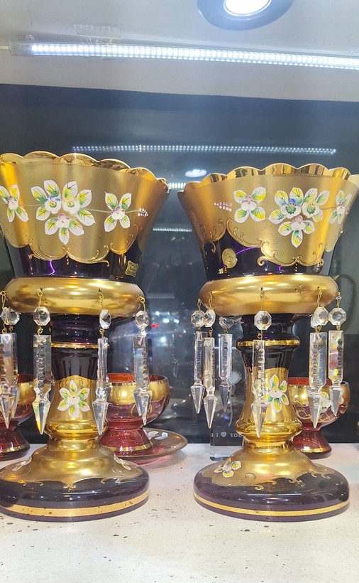 شمعدان لاله گل برجسته اگرمن رنگ بنفش