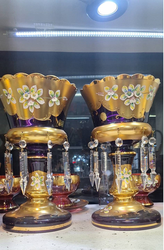 شمعدان لاله گل برجسته اگرمن رنگ بنفش