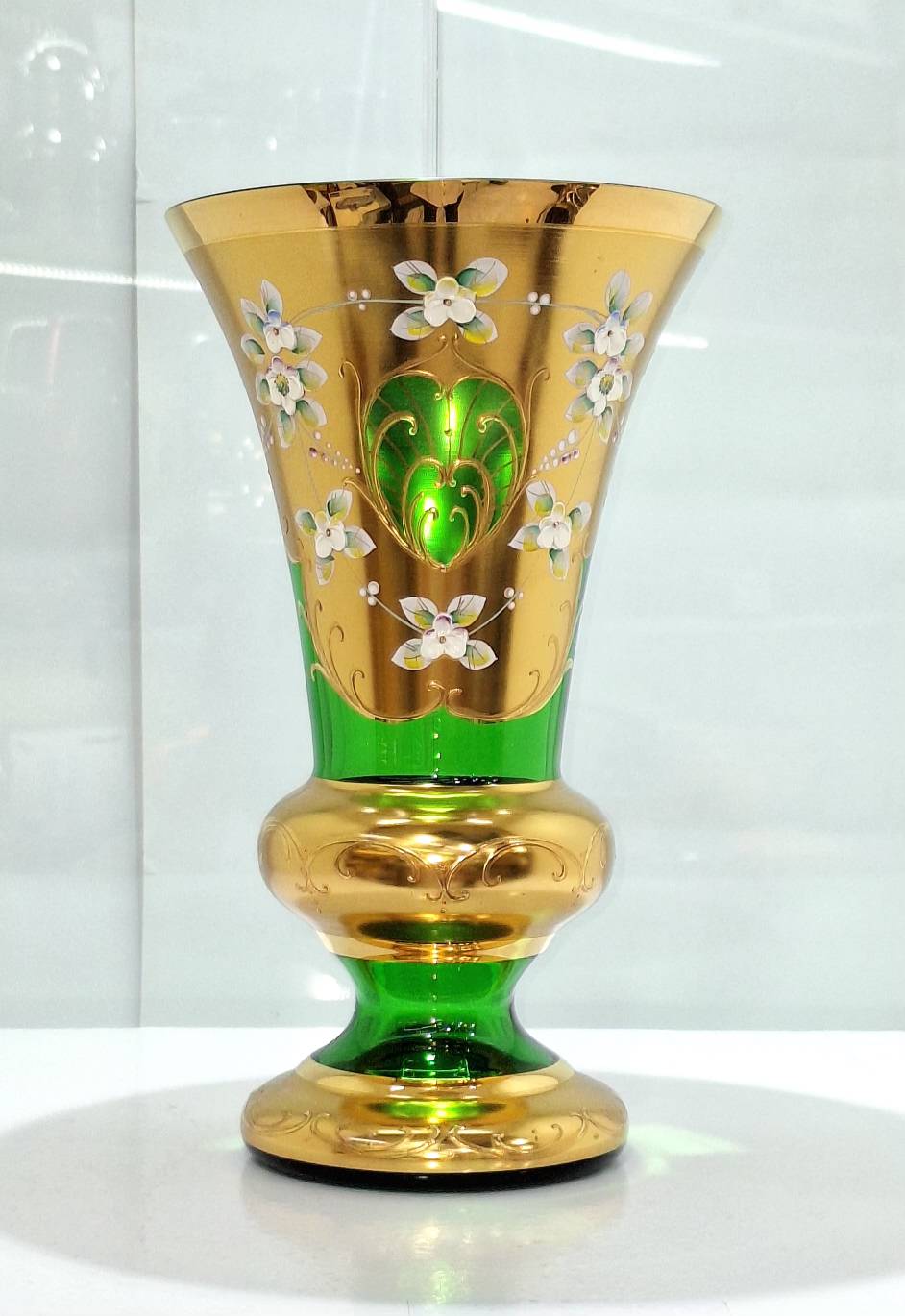 گلدان 30 سانت اگرمن گل برجسته (سبز)